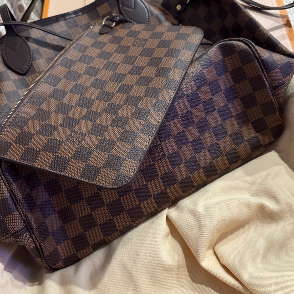Louis Vuitton Neverfull MM Damier Ebene Canvas Bag - Picture 3 of 7